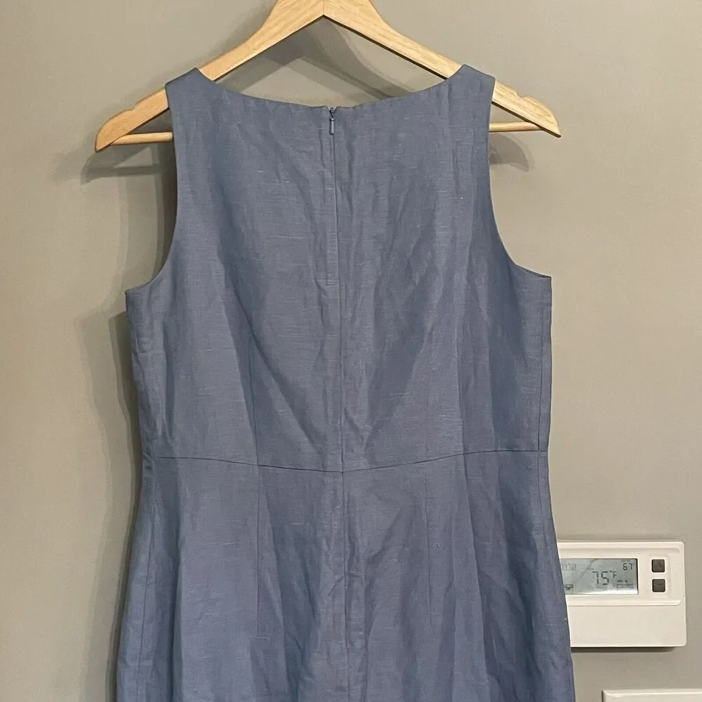 Eddie Bauer Dresd Silk Linen Sheath Short Shift Women's Size 6 EUC‎ - Picture 5 of 13